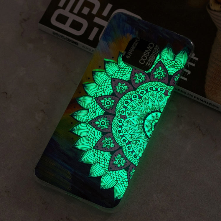 Luminous Colorful Sun Flower Pattern Shockproof TPU Protective Case for Huawei Mate 20 Pro