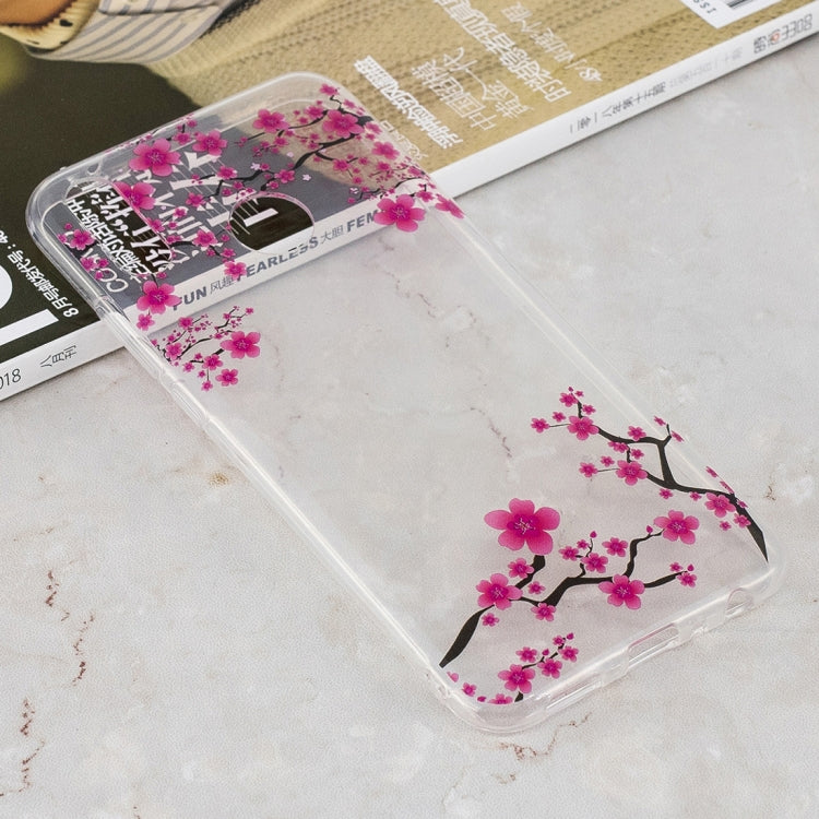 Plum Blossom Pattern Transparent Clear TPU Case for Huawei Y9 (2019) / Enjoy 9 Plus