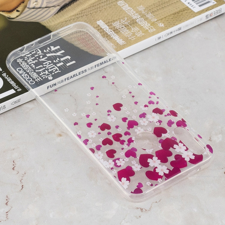 Love Heart Pattern Transparent Clear TPU Case for Huawei Y9 (2019) / Enjoy 9 Plus