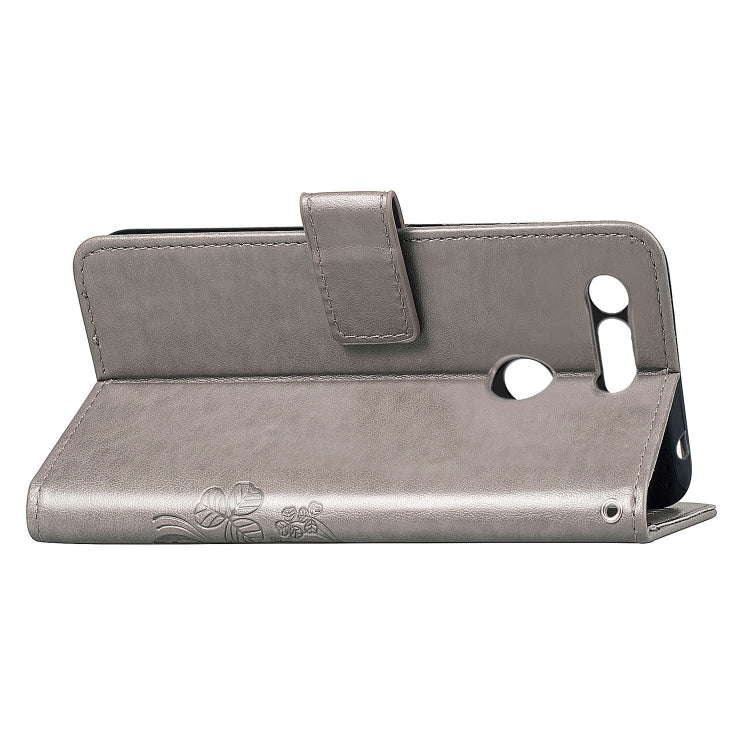 Lucky Clover Pressed Flowers Pattern Leather Case for Huawei V20, with Holder & Card Slots & Wallet & Hand Strap