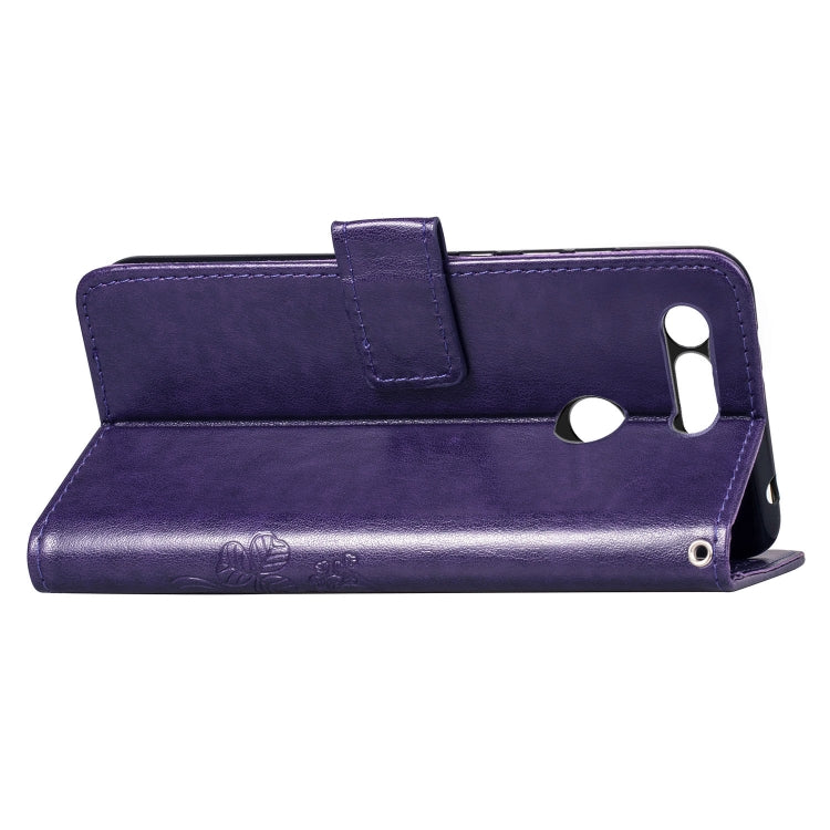 Lucky Clover Pressed Flowers Pattern Leather Case for Huawei V20, with Holder & Card Slots & Wallet & Hand Strap