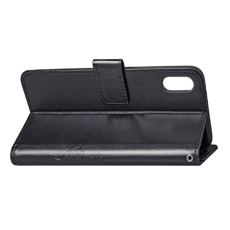 Lucky Clover Pressed Flowers Pattern Leather Case for Huawei Y6 Pro 2019, with Holder & Card Slots & Wallet & Hand Strap