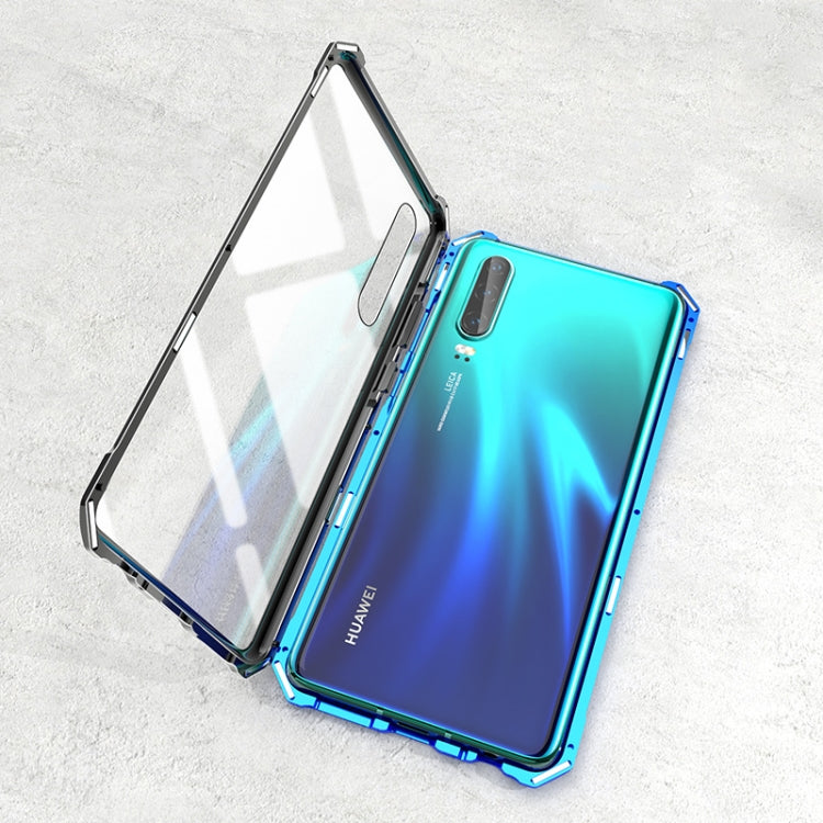 Ultra Slim Magnetic Tempered Glass Magnet Flip Case for Huawei P30