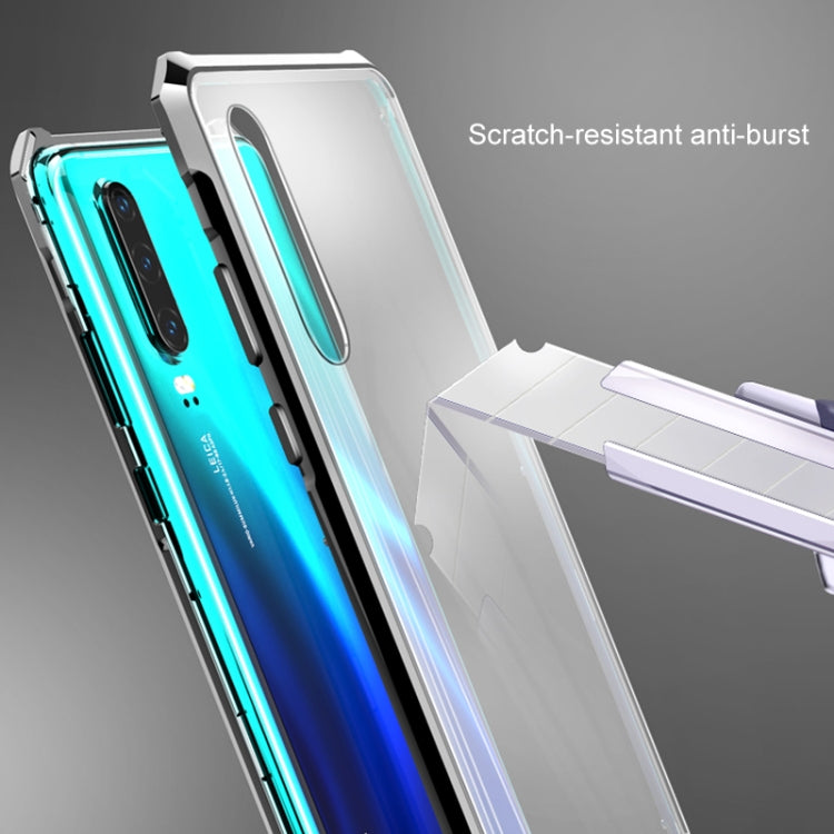 Ultra Slim Magnetic Tempered Glass Magnet Flip Case for Huawei P30 Pro