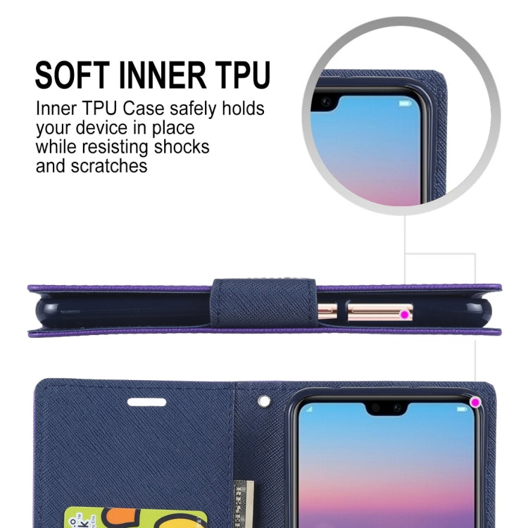 GOOSPERY FANCY DIARY Horizontal Flip PU Leather Case for Huawei P20 Pro, with Holder & Card Slots & Wallet