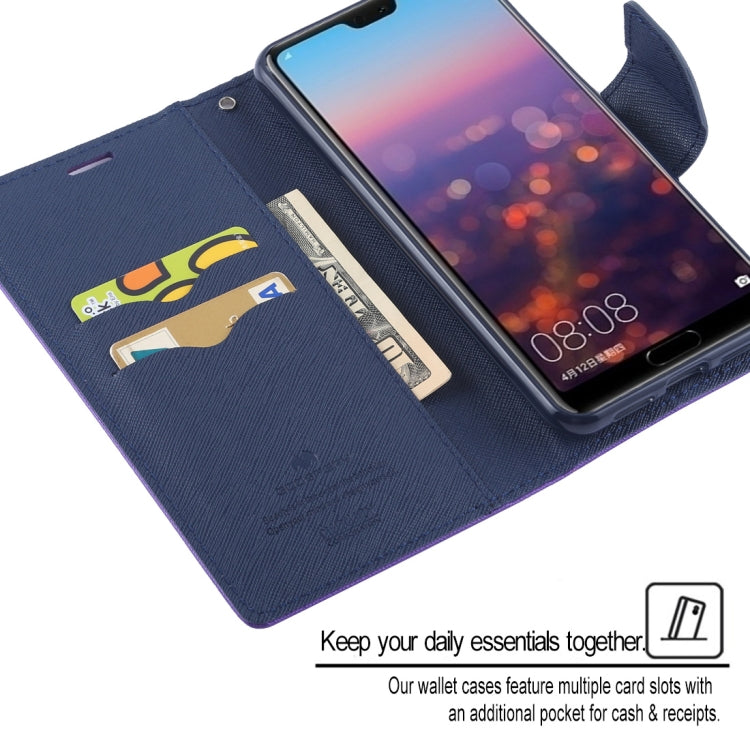GOOSPERY FANCY DIARY Horizontal Flip PU Leather Case for Huawei P20 Pro, with Holder & Card Slots & Wallet
