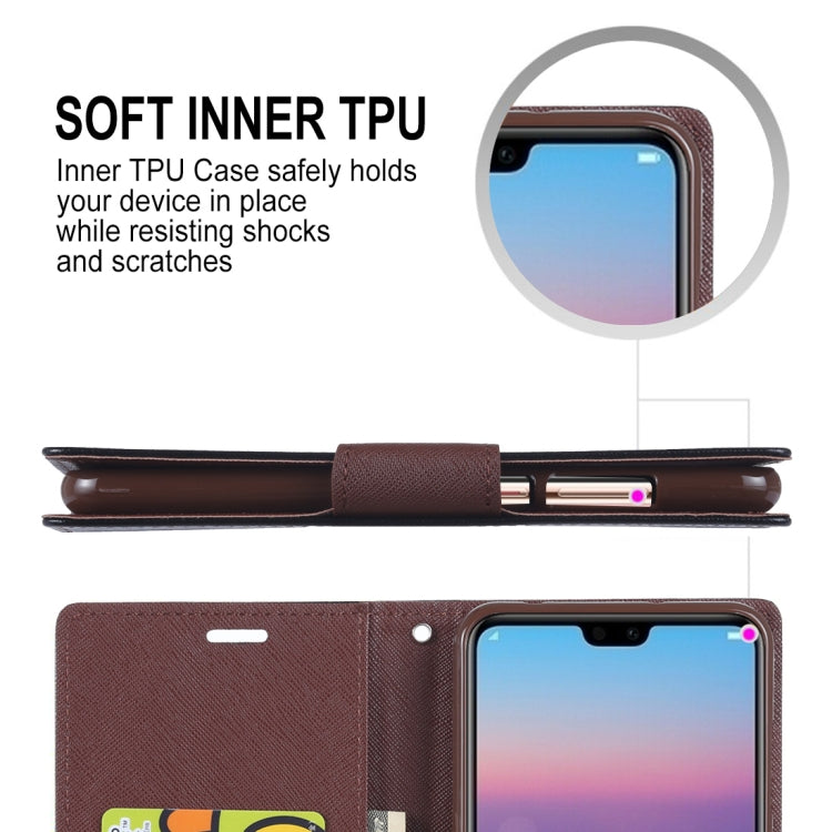 GOOSPERY FANCY DIARY Horizontal Flip PU Leather Case for Huawei P20 Pro, with Holder & Card Slots & Wallet