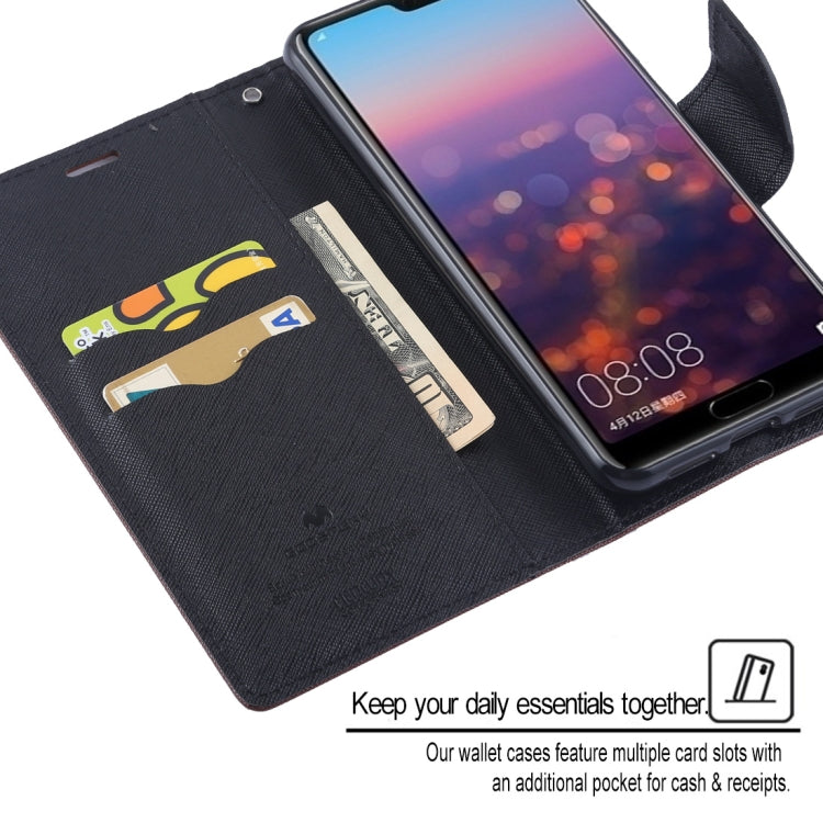 GOOSPERY FANCY DIARY Horizontal Flip PU Leather Case for Huawei P20 Pro, with Holder & Card Slots & Wallet