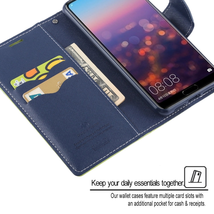 GOOSPERY FANCY DIARY Horizontal Flip PU Leather Case for Huawei P20, with Holder & Card Slots & Wallet