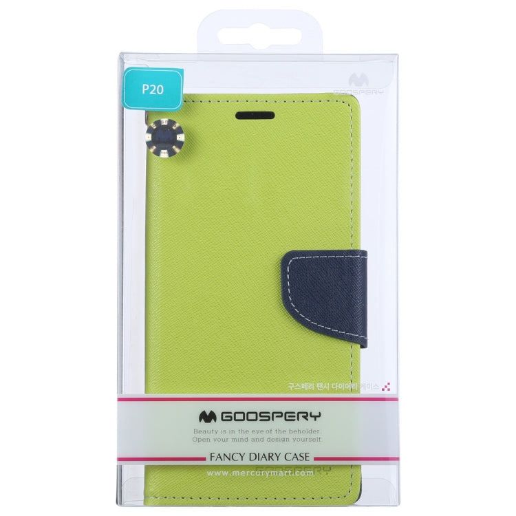 GOOSPERY FANCY DIARY Horizontal Flip PU Leather Case for Huawei P20, with Holder & Card Slots & Wallet