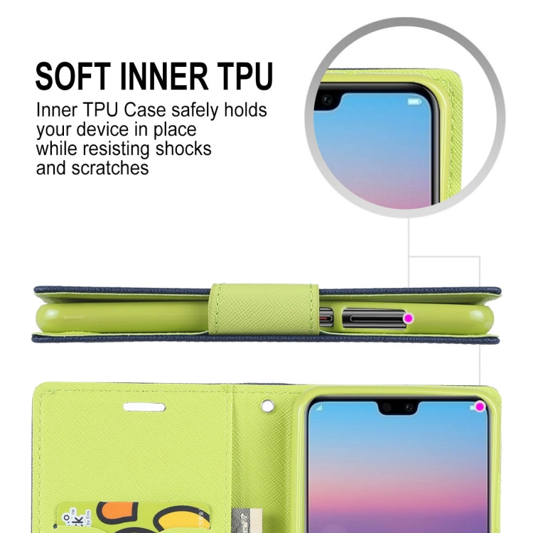 GOOSPERY FANCY DIARY Horizontal Flip PU Leather Case for Huawei P20, with Holder & Card Slots & Wallet