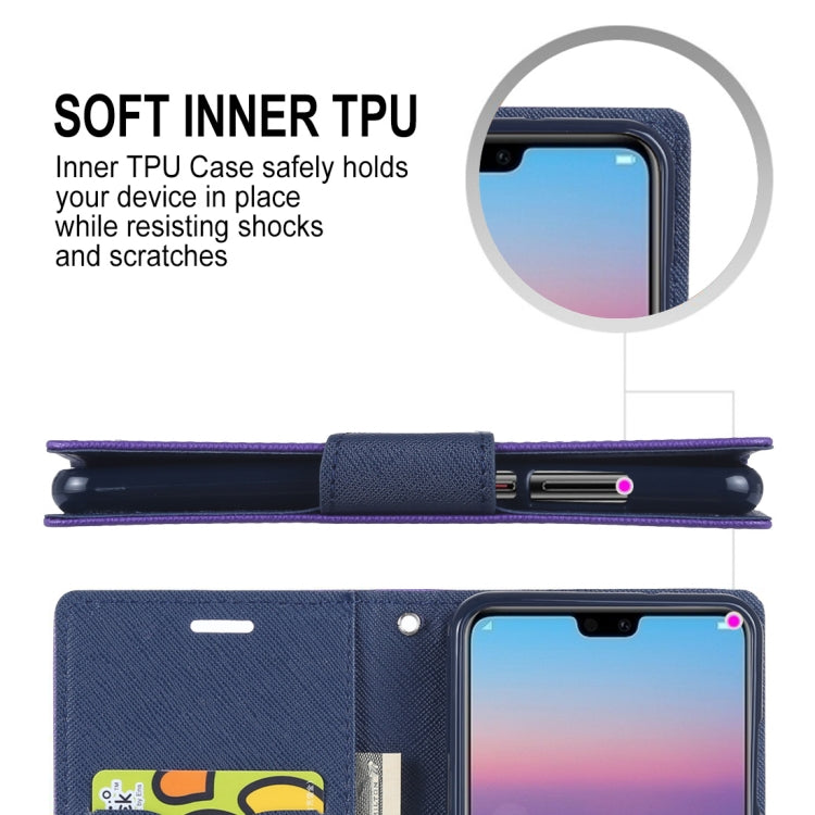 GOOSPERY FANCY DIARY Horizontal Flip PU Leather Case for Huawei P20, with Holder & Card Slots & Wallet