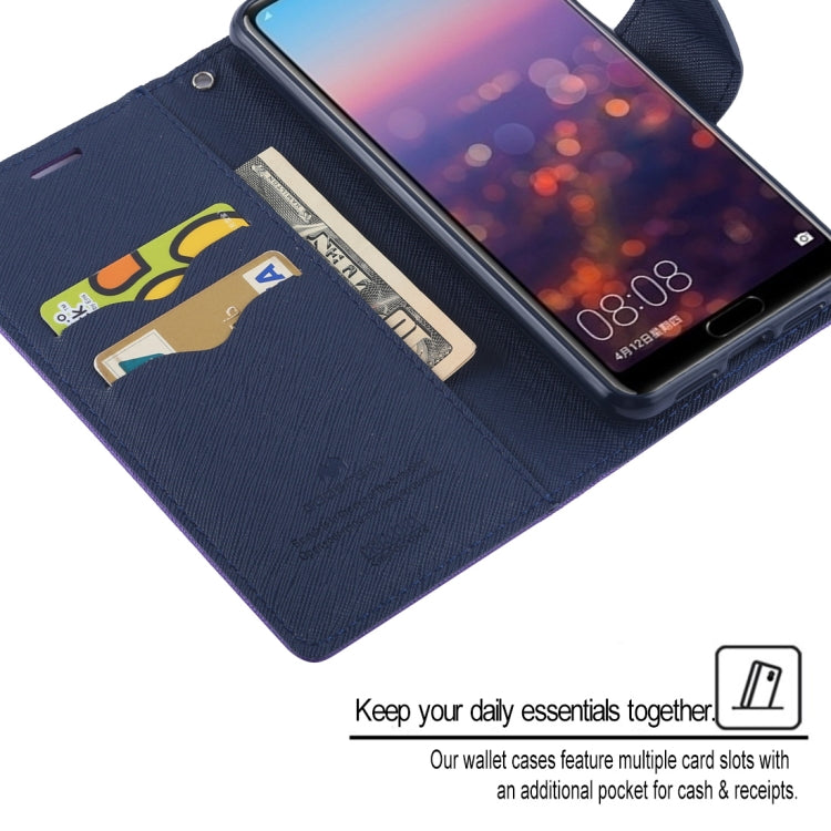 GOOSPERY FANCY DIARY Horizontal Flip PU Leather Case for Huawei P20, with Holder & Card Slots & Wallet