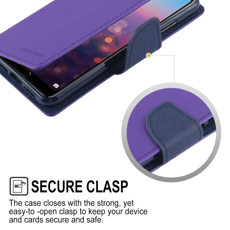 GOOSPERY FANCY DIARY Horizontal Flip PU Leather Case for Huawei P20, with Holder & Card Slots & Wallet