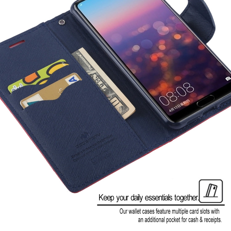 GOOSPERY FANCY DIARY Horizontal Flip PU Leather Case for Huawei P20, with Holder & Card Slots & Wallet