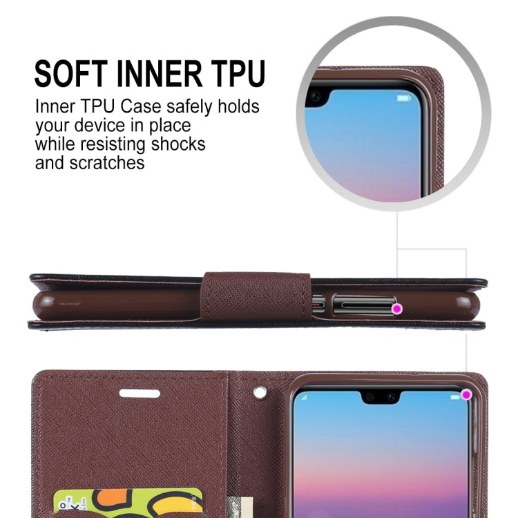 GOOSPERY FANCY DIARY Horizontal Flip PU Leather Case for Huawei P20, with Holder & Card Slots & Wallet