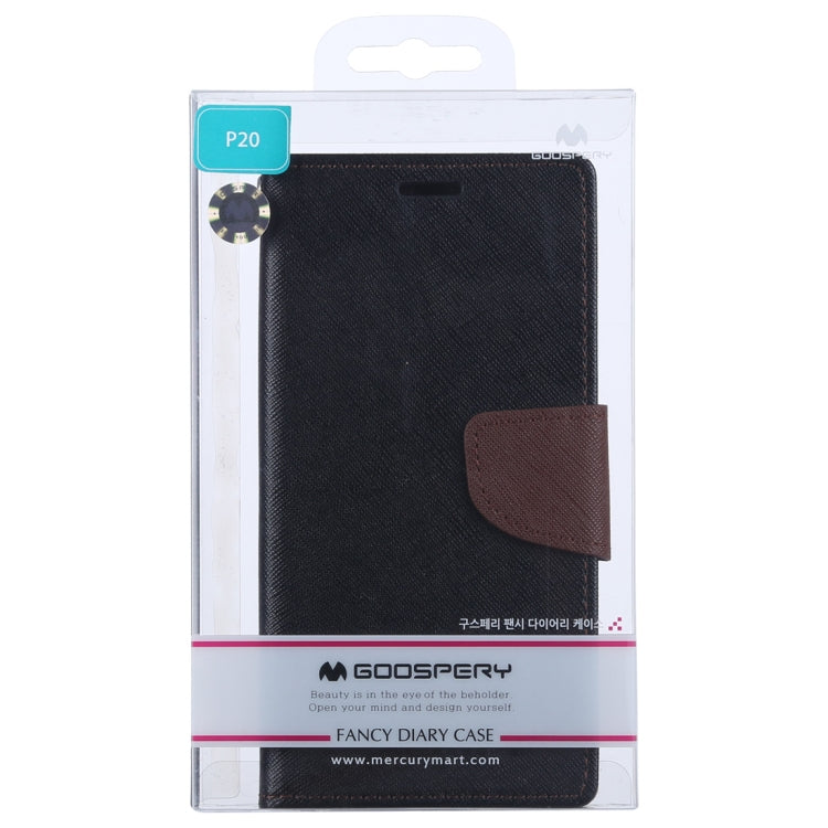 GOOSPERY FANCY DIARY Horizontal Flip PU Leather Case for Huawei P20, with Holder & Card Slots & Wallet