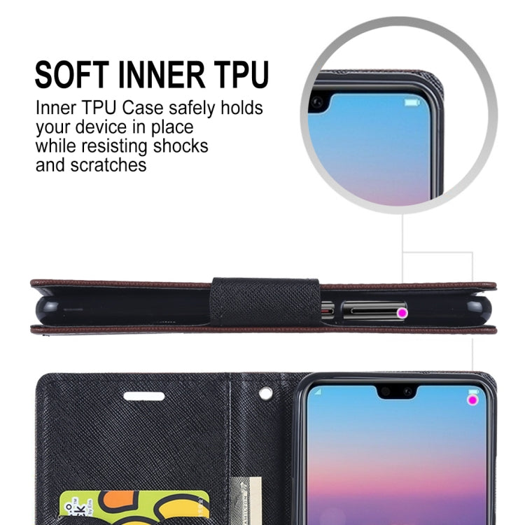 GOOSPERY FANCY DIARY Horizontal Flip PU Leather Case for Huawei P20, with Holder & Card Slots & Wallet