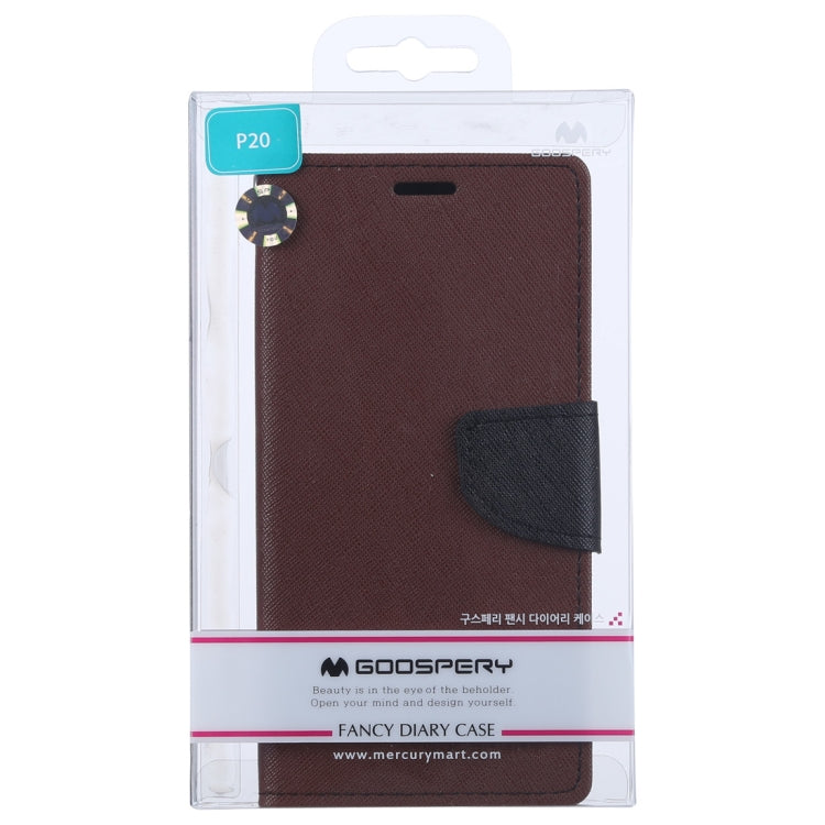 GOOSPERY FANCY DIARY Horizontal Flip PU Leather Case for Huawei P20, with Holder & Card Slots & Wallet