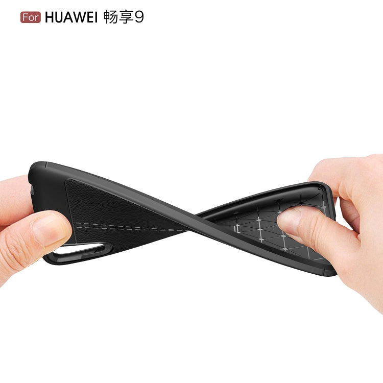 Litchi Texture TPU Shockproof Case for Huawei Enjoy 9