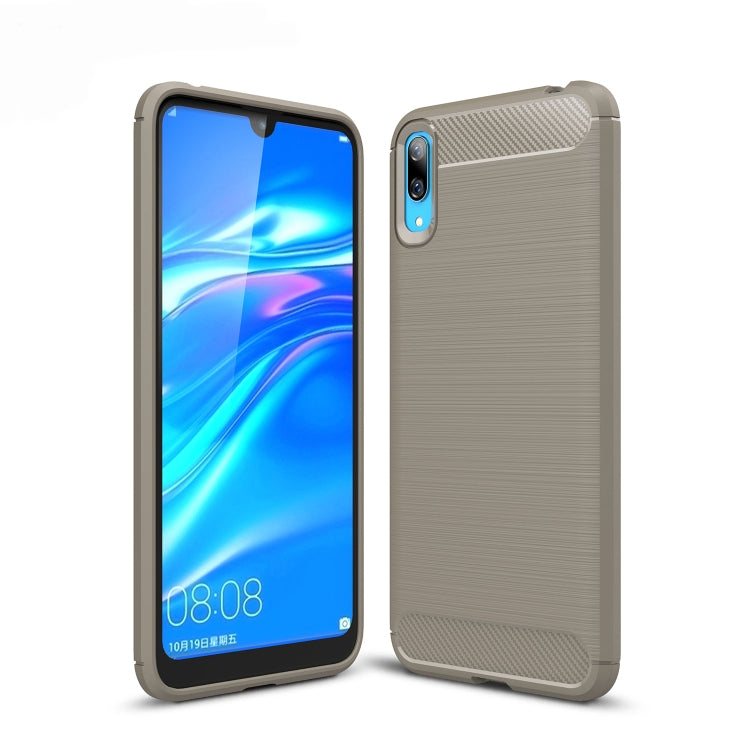 Brushed Texture Carbon Fiber Shockproof TPU Case for Huawei Enjoy 9