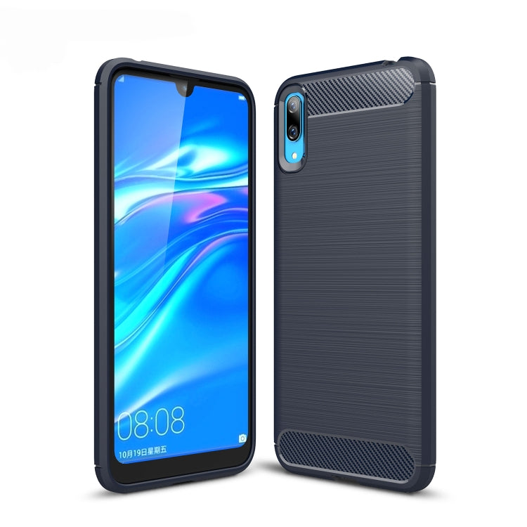 Brushed Texture Carbon Fiber Shockproof TPU Case for Huawei Enjoy 9