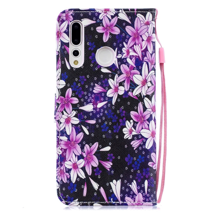 Lily Pattern Horizontal Flip Leather Case for Huawei Nova 4, with Holder & Card Slots & Wallet