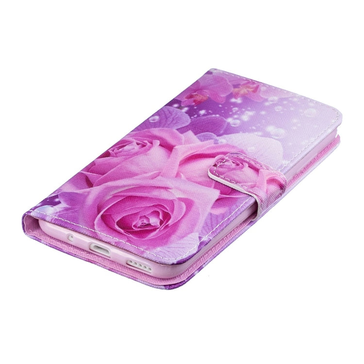 Rose Pattern Horizontal Flip Leather Case for Huawei Nova 4, with Holder & Card Slots & Wallet