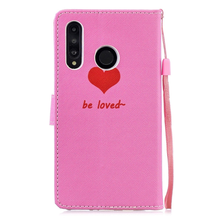Heart Pattern Horizontal Flip Leather Case for Huawei P30 Lite, with Holder & Card Slots & Wallet