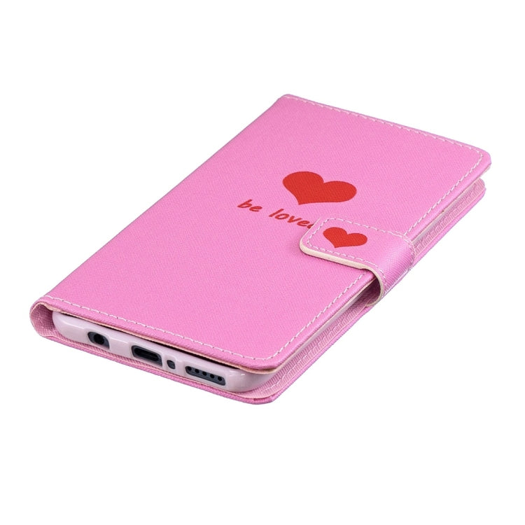 Heart Pattern Horizontal Flip Leather Case for Huawei P30 Lite, with Holder & Card Slots & Wallet
