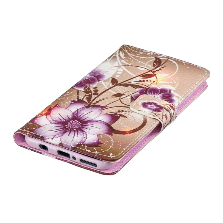 Lotus Pattern Horizontal Flip Leather Case for Huawei P30 Lite, with Holder & Card Slots & Wallet