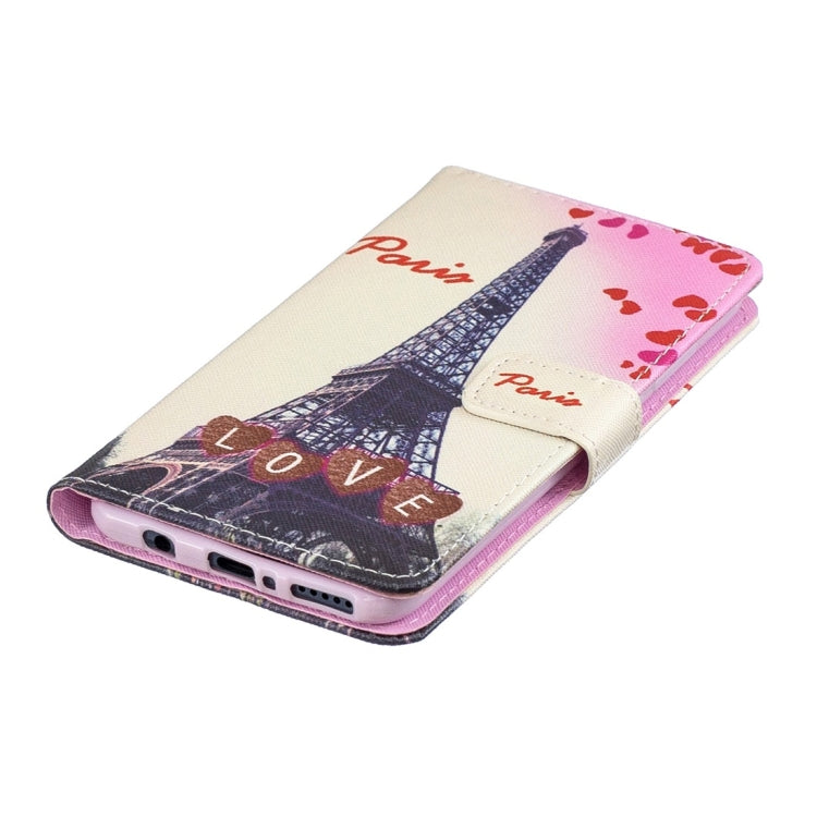 Love Tower Pattern Horizontal Flip Leather Case for Huawei P30 Lite, with Holder & Card Slots & Wallet