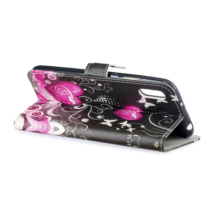 Little Peach Heart Pattern Horizontal Flip Leather Case for Huawei Y6 Pro (2019), with Holder & Card Slots & Wallet