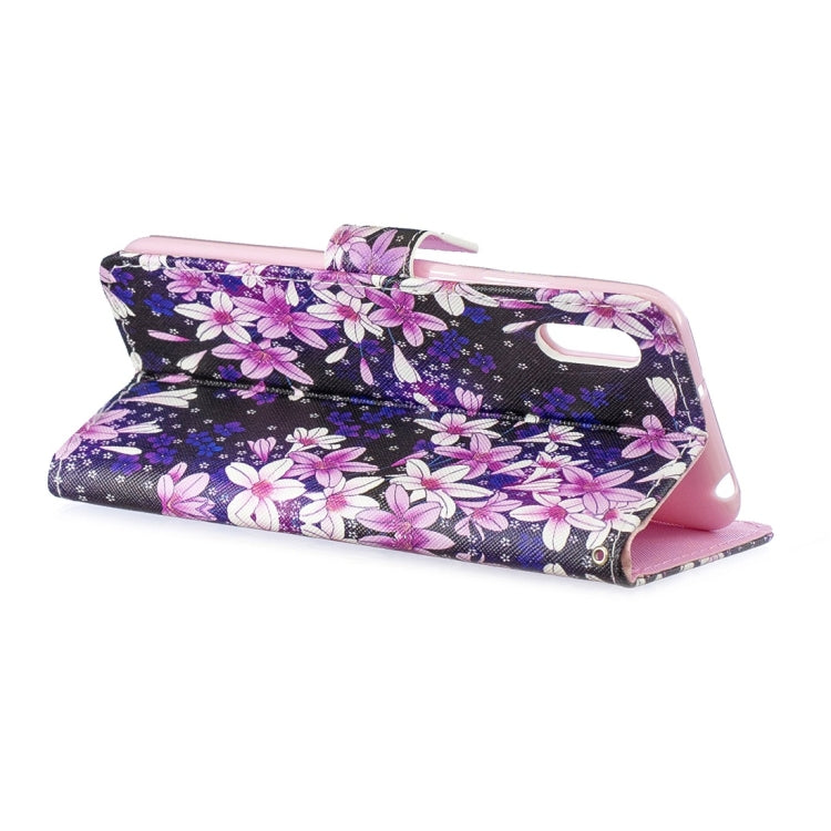 Lily Pattern Horizontal Flip Leather Case for Huawei Y6 Pro (2019), with Holder & Card Slots & Wallet