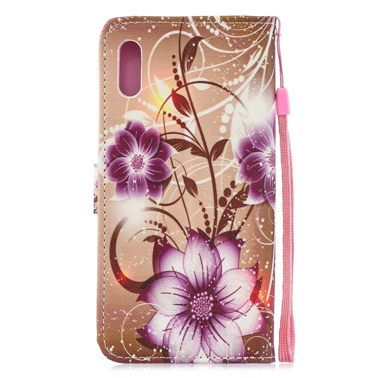 Lotus Pattern Horizontal Flip Leather Case for Huawei Y6 Pro (2019), with Holder & Card Slots & Wallet