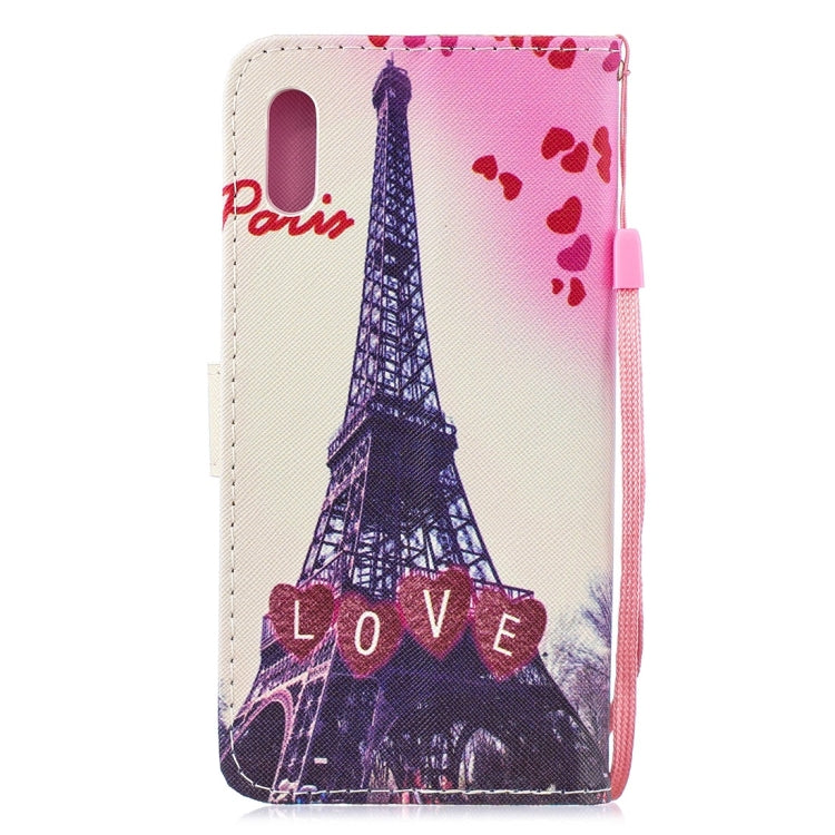 Love Tower Pattern Horizontal Flip Leather Case for Huawei Y6 Pro (2019), with Holder & Card Slots & Wallet
