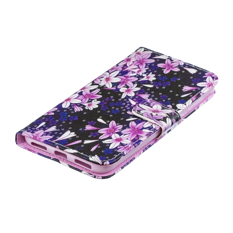 Lily Pattern Horizontal Flip Leather Case for Huawei Y7 (2019), with Holder & Card Slots & Wallet