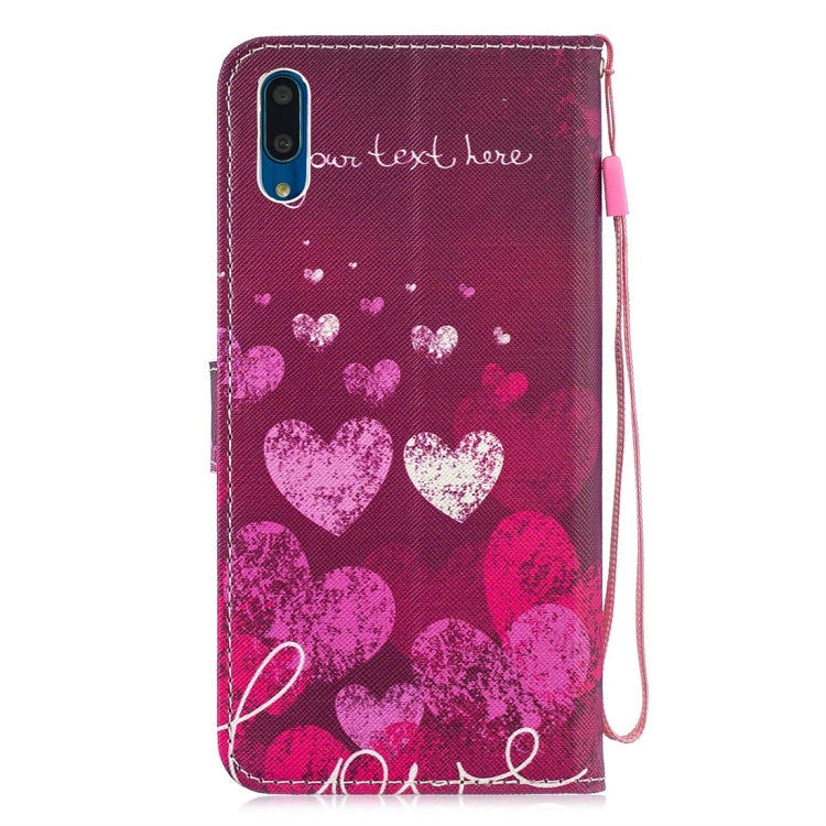 Letter Heart Pattern Horizontal Flip Leather Case for Huawei Enjoy 9, with Holder & Card Slots & Wallet