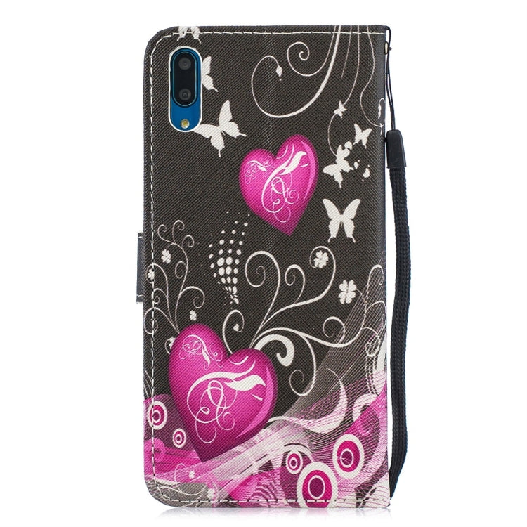 Little Peach Heart Pattern Horizontal Flip Leather Case for Huawei Enjoy 9, with Holder & Card Slots & Wallet