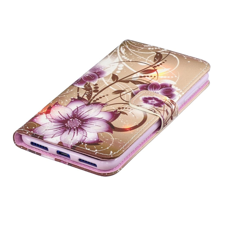 Lotus Pattern Horizontal Flip Leather Case for Huawei Enjoy 9, with Holder & Card Slots & Wallet