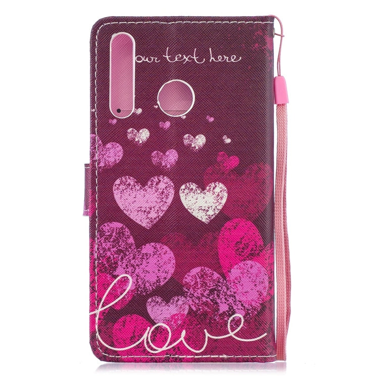 Letter Heart Pattern Horizontal Flip Leather Case for Huawei Enjoy 9s, with Holder & Card Slots & Wallet