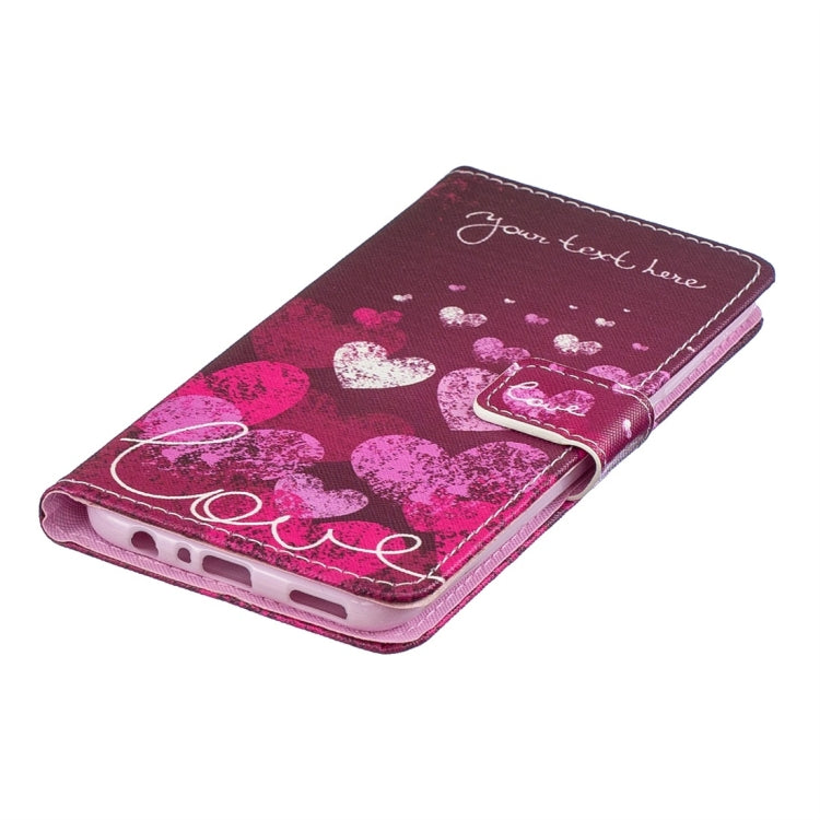 Letter Heart Pattern Horizontal Flip Leather Case for Huawei Enjoy 9s, with Holder & Card Slots & Wallet
