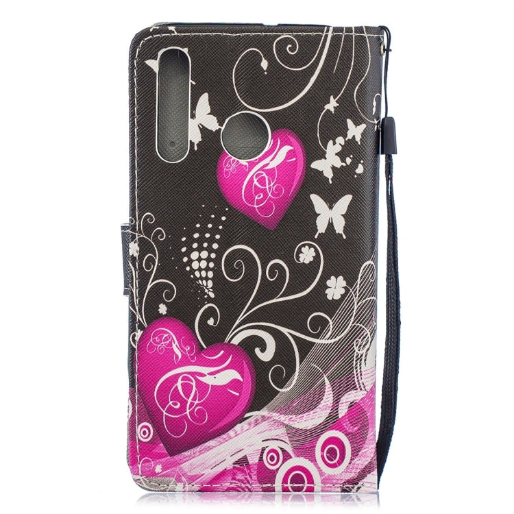 Little Peach Heart Pattern Horizontal Flip Leather Case for Huawei Enjoy 9s, with Holder & Card Slots & Wallet