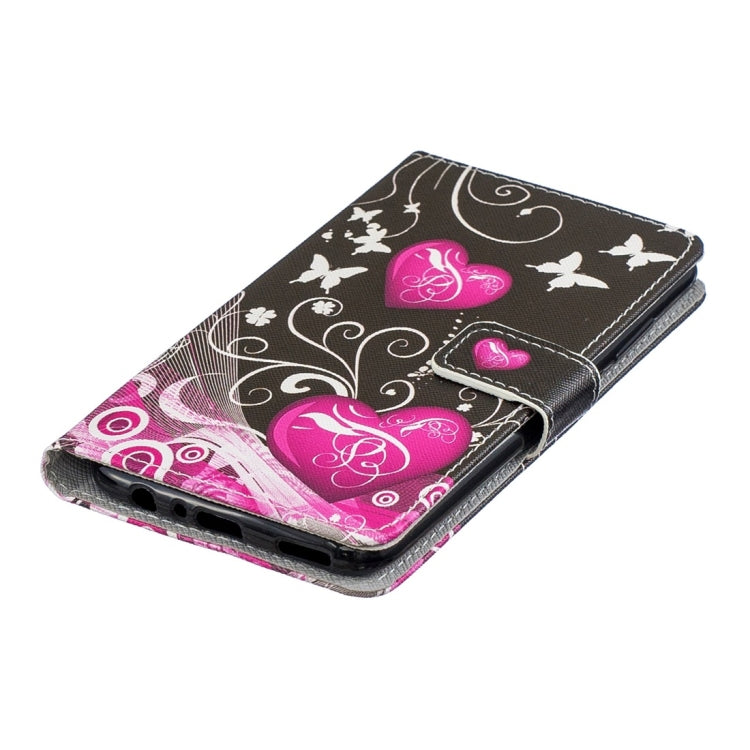 Little Peach Heart Pattern Horizontal Flip Leather Case for Huawei Enjoy 9s, with Holder & Card Slots & Wallet