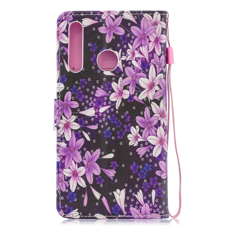 Lily Pattern Horizontal Flip Leather Case for Huawei Enjoy 9s, with Holder & Card Slots & Wallet