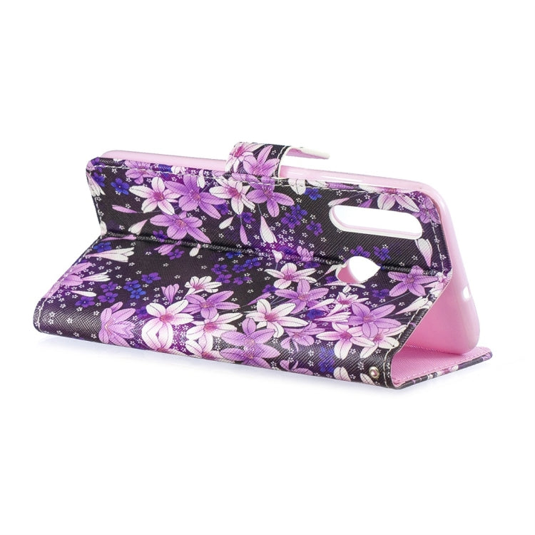 Lily Pattern Horizontal Flip Leather Case for Huawei Enjoy 9s, with Holder & Card Slots & Wallet
