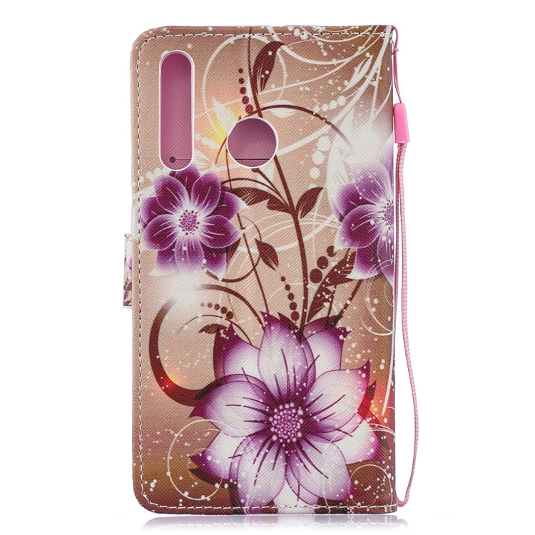 Lotus Pattern Horizontal Flip Leather Case for Huawei Enjoy 9s, with Holder & Card Slots & Wallet