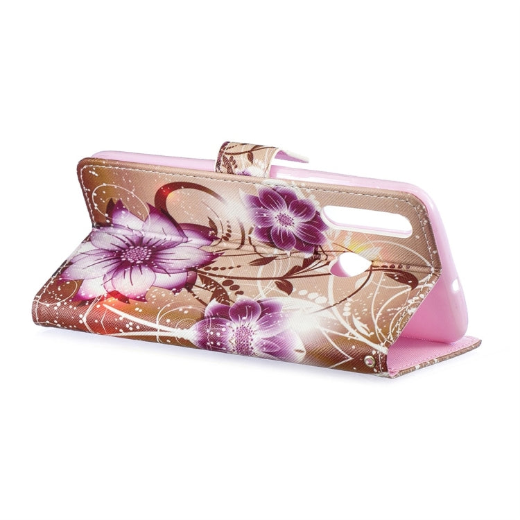 Lotus Pattern Horizontal Flip Leather Case for Huawei Enjoy 9s, with Holder & Card Slots & Wallet