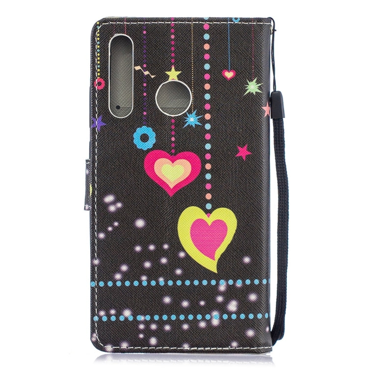 Colorful Heart Pattern Horizontal Flip Leather Case for Huawei Enjoy 9s, with Holder & Card Slots & Wallet