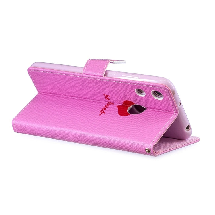 Heart Pattern Horizontal Flip Leather Case for Huawei Honor Play 8A, with Holder & Card Slots & Wallet